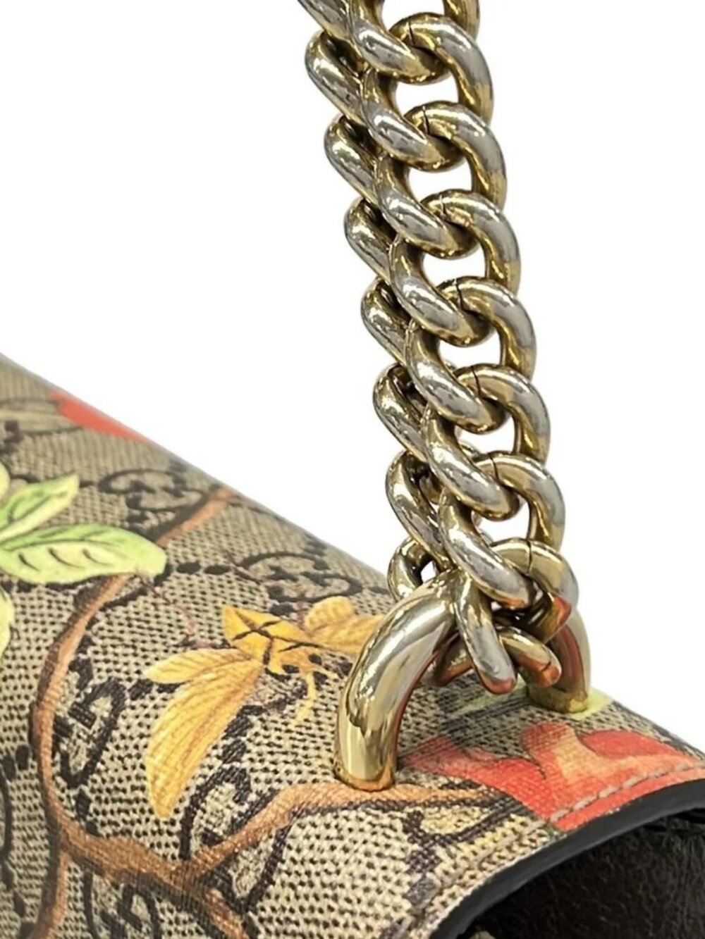 GUCCI Padlock Small,Guccitian 409487 Beige Dark Brown Multi PVC Leather - - Picture 15 of 15